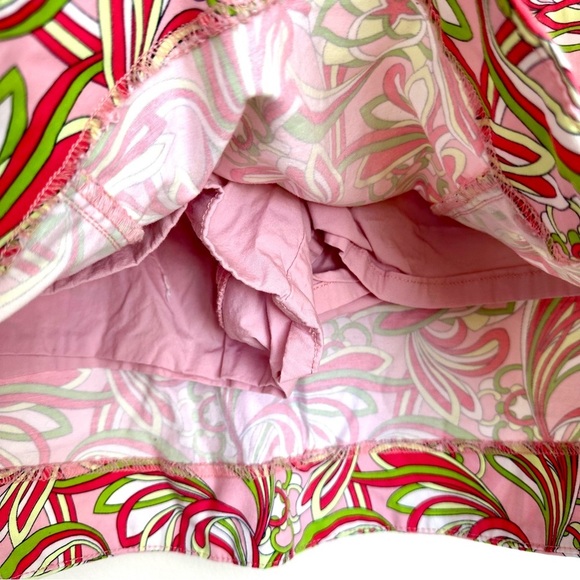Crown & Ivy Ruffle Skort Pink Green Red Size 8 - Picture 4 of 13